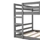 preview thumbnail 23 of 34, Wood Bunk Bed Kids Low Bunk Bed with Ladder Both Sides and Full-Length Safety Guardrail Solid Pine Wood Frame for Kids Bedroom