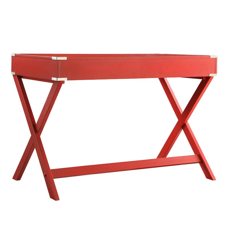 Kenton X Base Wood Accent Campaign Writing Desk iNSPIRE Q Modern