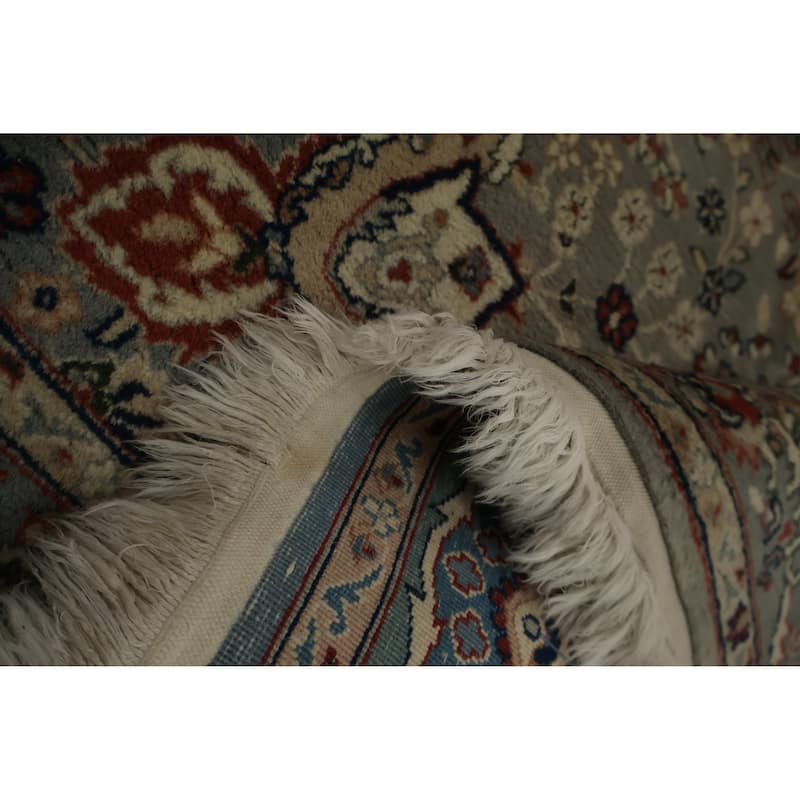 Hand Knotted Oriental 100% Wool Carpet Traditional Floral Greys & Charcoal Tabriz Area Rug - 6' 1'' X 4' 1''