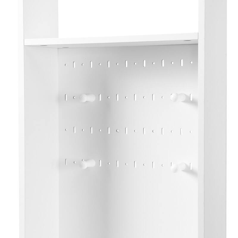 70.8"H Hall Tree with Cushioned Bench, Shoe Cabinet, Pegboard and 4 Hooks