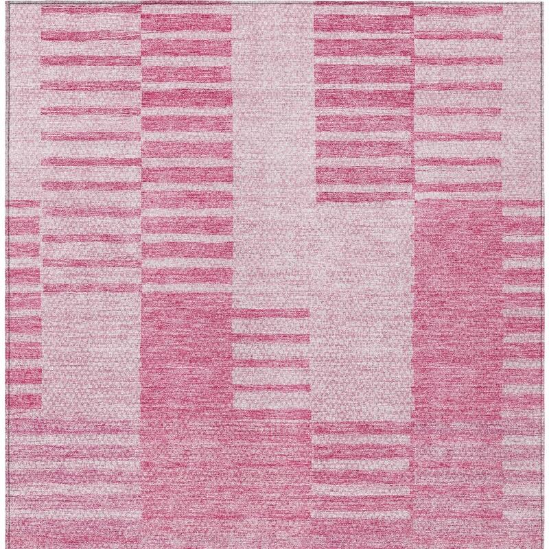 HomeRoots Striped Transitional Rectangle Outdoor Rug