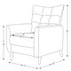 preview thumbnail 13 of 39, Aurora Modern Manual Recliner Set of 2 with Solid Wooden Legs