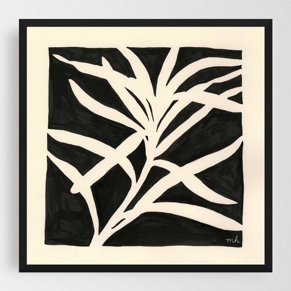 Shop Abstract Black And White Botanical Framed Wall Art Print