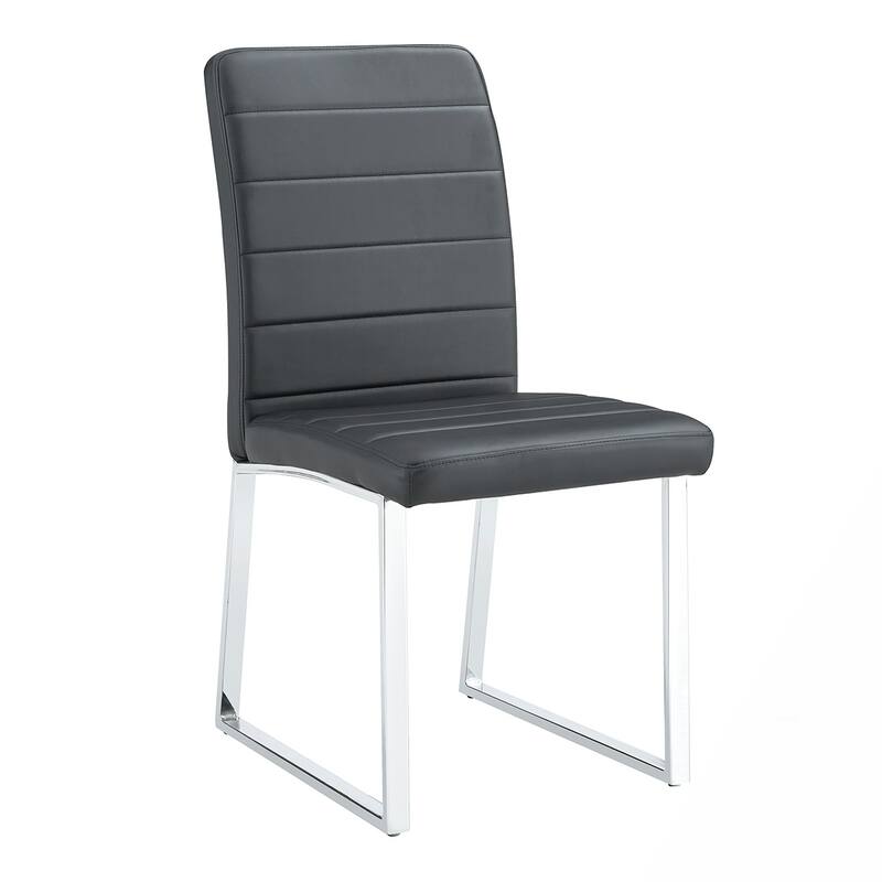 4PCS Iron Frame PU Dining Chairs