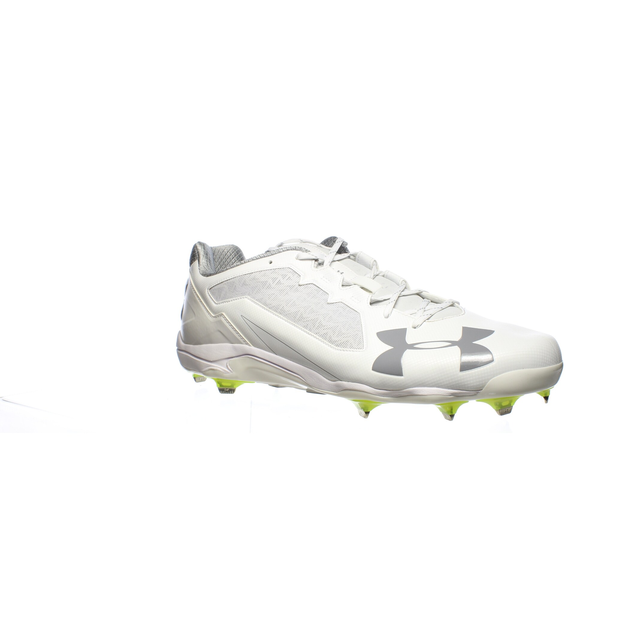Under Armour Mens Deception Low DiamondTips Baseball Cleat White//Black Size