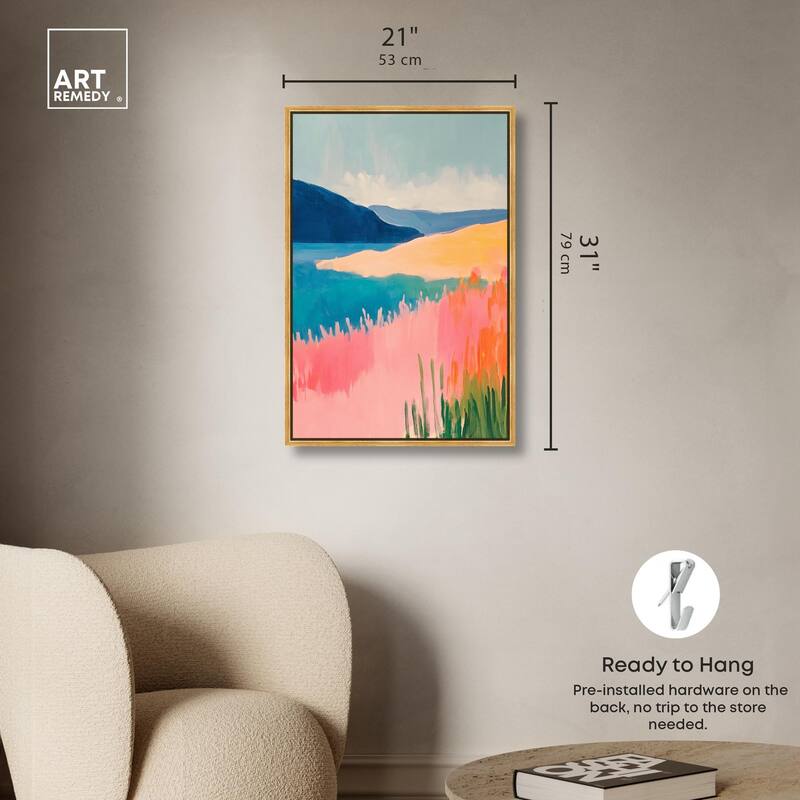 Meadow Meets the Sea Canvas by Art Remedy
