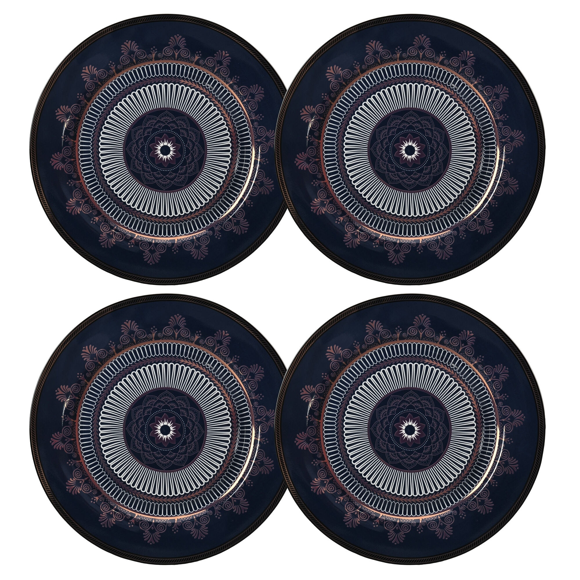 STP Goods Lux Cobalt Bone China Dinner Plate Set of 4