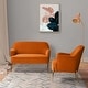 preview thumbnail 31 of 117, Barbara 43" Contemporary Velvet Loveseat Sofa with Goldtone Metal Legs by HULALA HOME ORANGE
