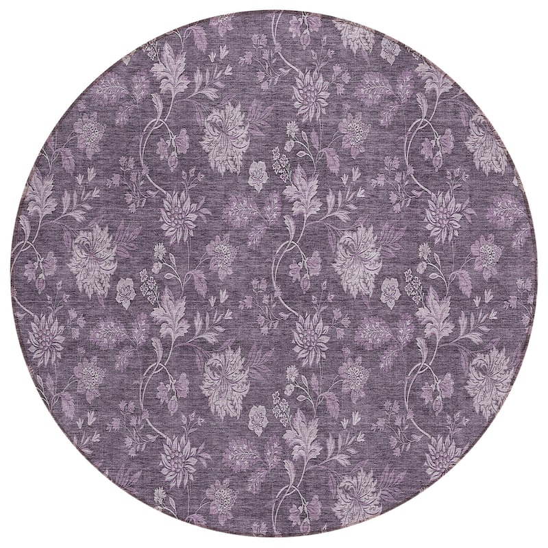 Machine Washable Indoor/ Outdoor Chantille Floral Farmhouse Rug