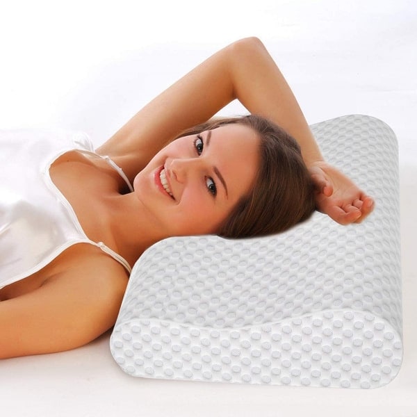 SMUGDESK Gel Memory Foam Contour Pillow Neck Pillows for Pain Relief  Sleeping, Cooling Gel Cervical Pillow for Neck Pain - Bed Bath & Beyond -  33900015