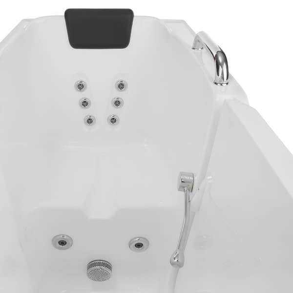 53 X 27 Walk In Whirlpool Bathtub With Faucet And Integrated Seat Overstock 31571234
