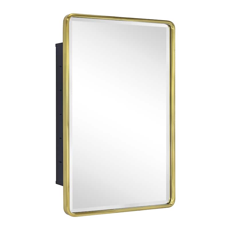 Farmhouse Recessed Metal Bathroom Medicine Cabinets with Mirror