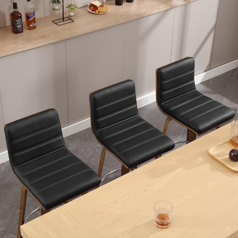 26"/29" Faux Leather Swivel Bar/Counter Stools, Set of 2/3