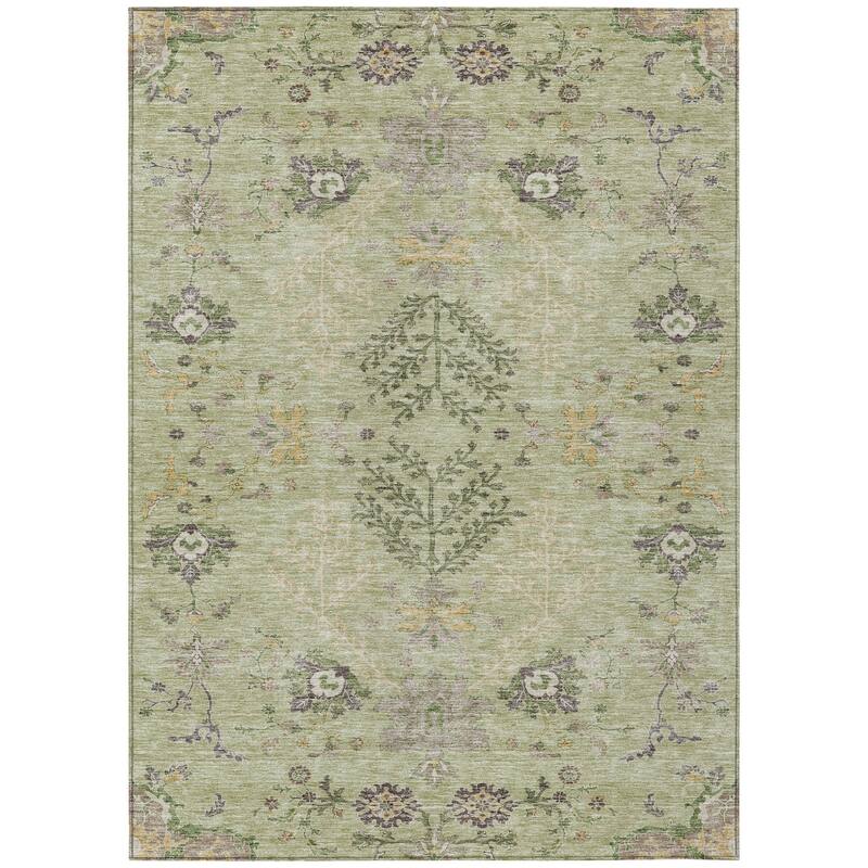 HomeRoots Floral Transitional Rectangle Outdoor Rug