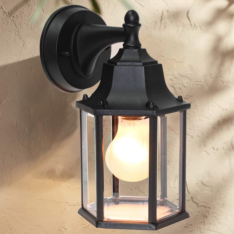 1 Light Outdoor Wall Lighting in Black