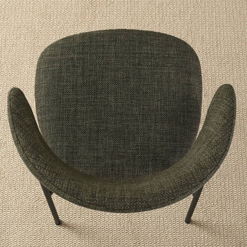 Upholstered Dining Chair With Metal Legs (Set of 2)