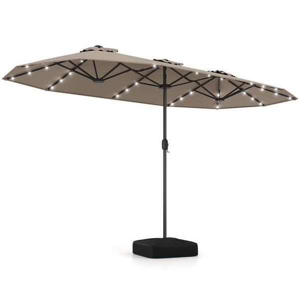 light patio umbrella String Lights with 16 Color Changing and 12 Modes, Remote Control 104 Ultra Bright LED Beads Waterproof Battery and USB Operated with 8 Strings for Patio Umbrellas Camping Tents Best Choice Products 10ft Offset Hanging Outdoor Market Patio Umbrella w/ Easy Tilt Adjustment - Baby Blue Color:Brick Red JEAREY Curvy 10 ft. Powered LED Lighting System