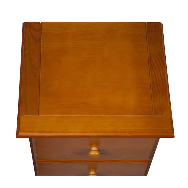 Palace Imports 100% Solid Wood 3-Drawer Nightstand with Metal or Wooden Knobs