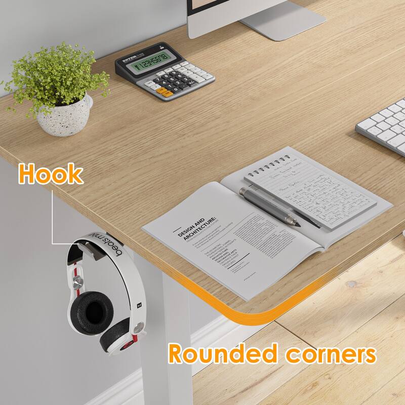Electric Standing Desk Adjustable Height Sit Stand Home Office Desk with Splice Board