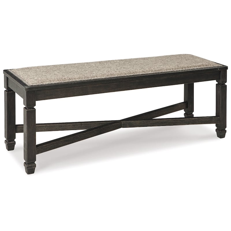 Signature Design By Ashley Tyler Creek Upholstered Dining Bench - Black/Grayish Brown