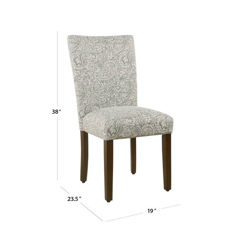 HomePop Parsons Dining Chair - Gray Floral (set of 2)
