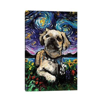 iCanvas "Shih Tzu Night III" by Aja Trier Canvas Print
