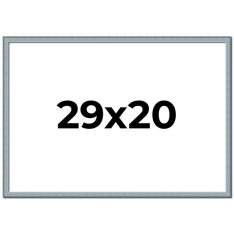 29x20 Frame Rustic Sky Blue Solid Wood Picture Frame | 0.75 Inch