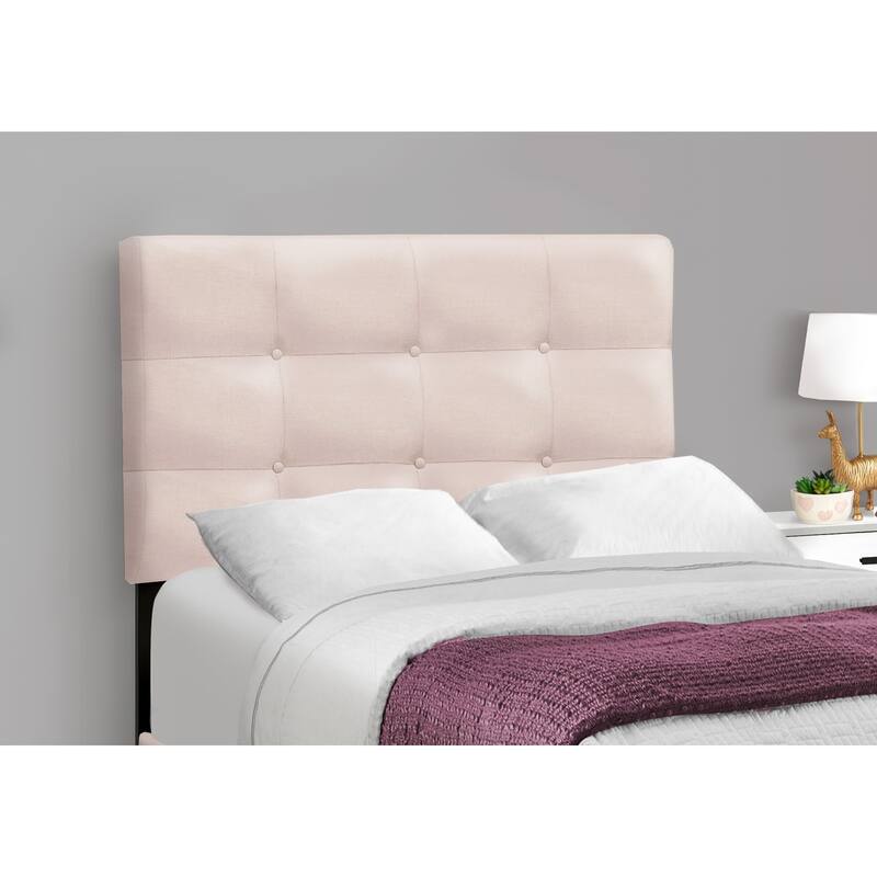Pink Velvet Twin Size Upholstered Platform Bed Frame for Youth and Teens