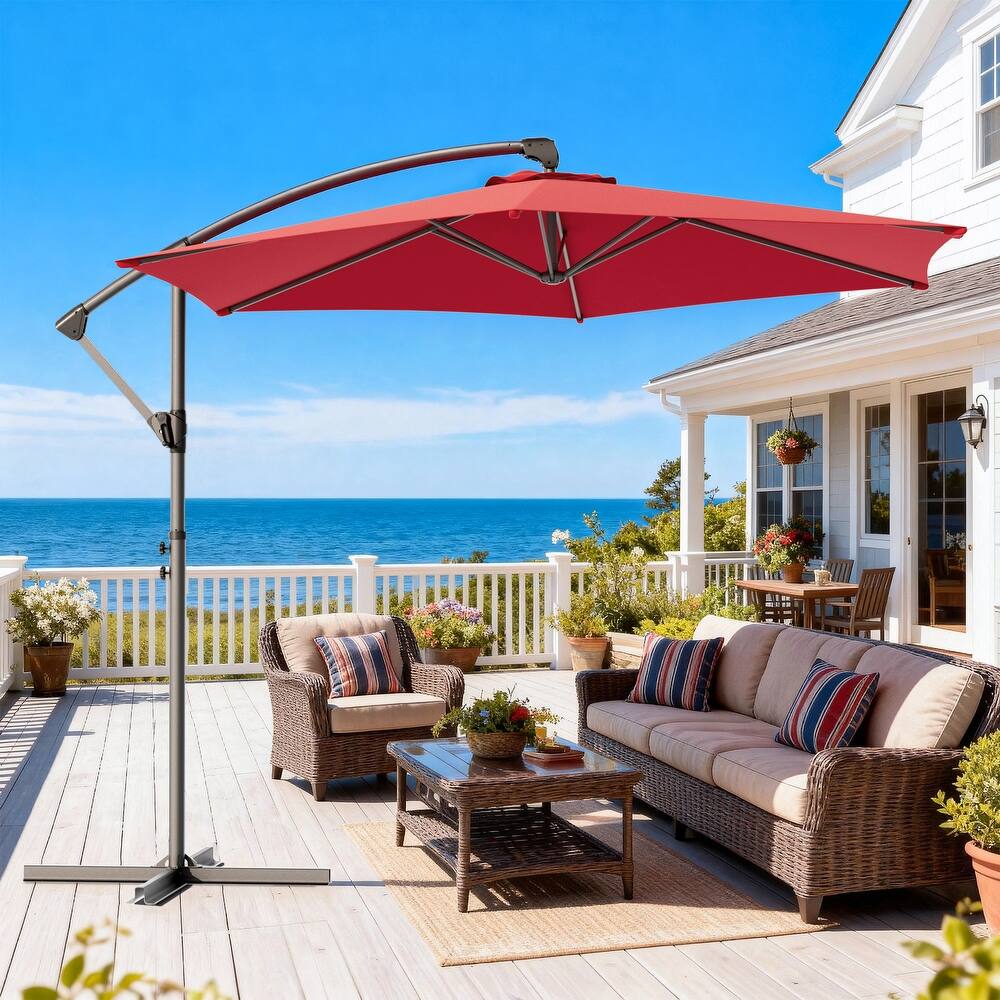 Outdoor 10FT Patio Offset umbrella for Garden