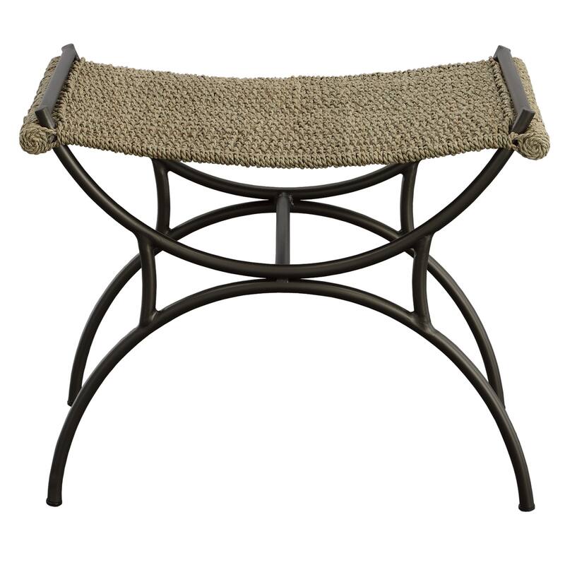 Uttermost 23770 Playa 26" Wide Metal Framed Bench - Black