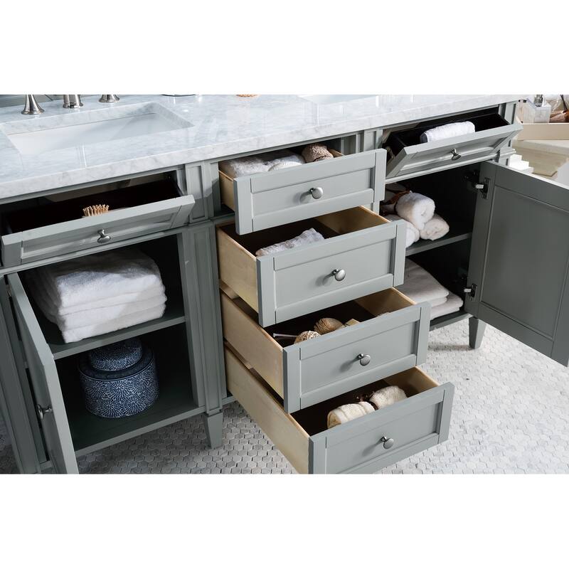 James Martin Vanities Brittany 60" Double Vanity, Urban Gray