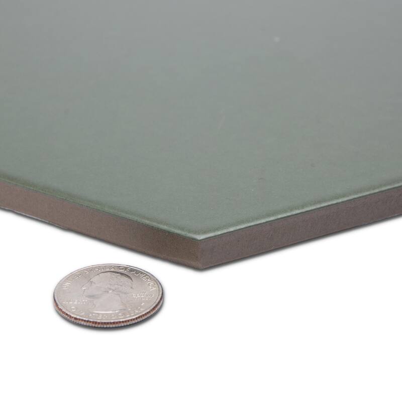 Merola Tile Textile Basic Hex Moss 8-5/8" x 9-7/8" Porcelain Floor and Wall Tile
