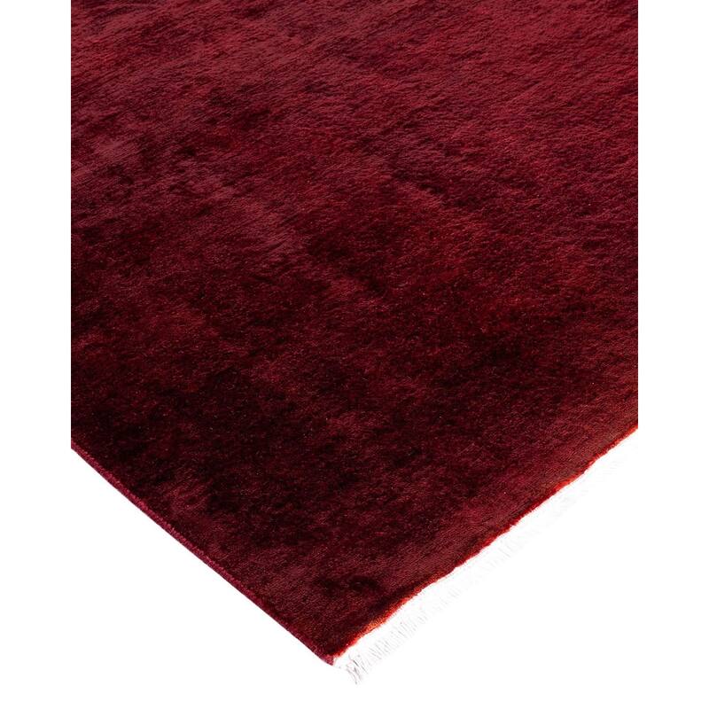 Overdyed, One-of-a-Kind Hand-Knotted Area Rug - Red - 12' 2" x 18' 3"