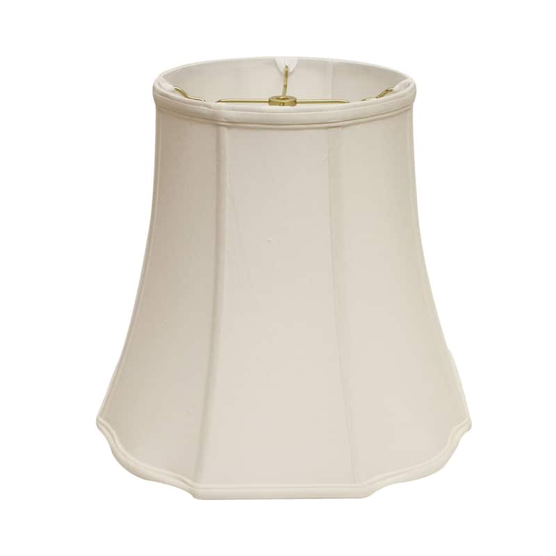 16" White Premium Octagon Monay Shantung Lampshade - 16"x16"x12"