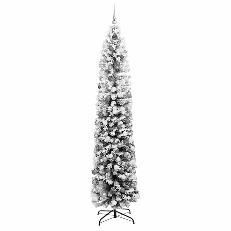 vidaXL Christmas Tree Party Decoration Artificial Slim Tree with Stand PVC