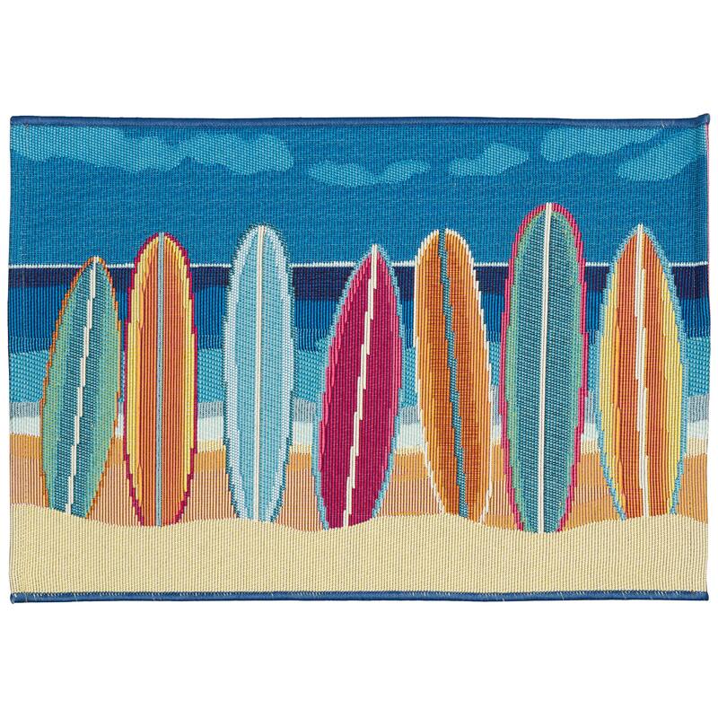 Liora Manne Esencia Surf Break Indoor/Outdoor Mat - 1'11" x 4'11"