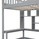 preview thumbnail 16 of 17, Twin size Loft Bed with Bookshelf, Drawers, Desk and Wardrobe, Grey