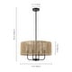 preview thumbnail 6 of 8, 4 - Light Coastal Hand-woven Drum Chandelier - 19.7 in. W x 90.6 in. H