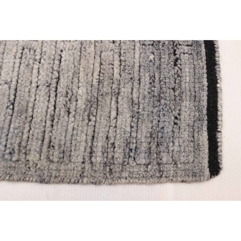 ECARPETGALLERY Hand-knotted Tangier Grey Wool Rug - 5'3 x 7'10