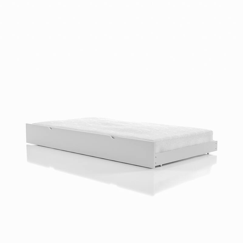 Hily Transitional Grey Twin Solid Wood Trundle by Furniture of America - Antique White