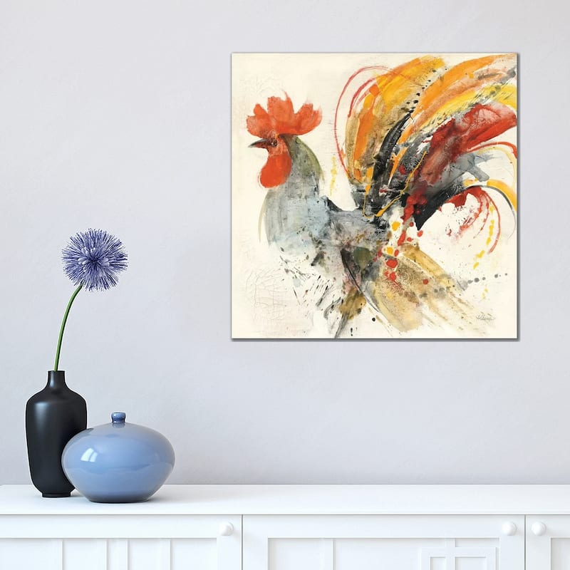 iCanvas "Festive Rooster II" by Albena Hristova Canvas Print - 18x18x1.5