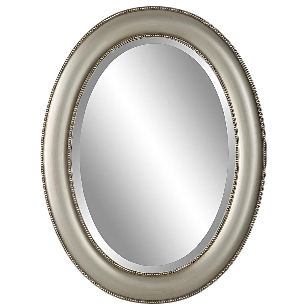 Oval Beaded Bevel Wall Mirror - 29.25 x 22.25 x 1
