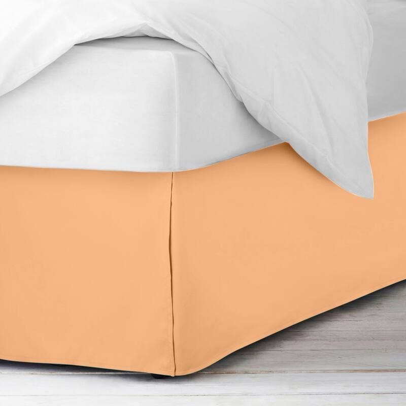 Clara Clark Pleated Bed Skirt-14 inch Tailored Drop - Soft Double Brushed Premium Microfiber Ruffle Bed Skirt - Includes 8 Pins