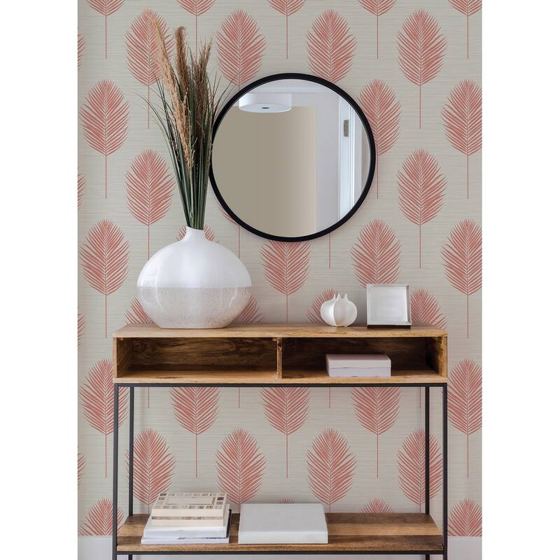 A-Street Prints Bali Coral Fern Wallpaper