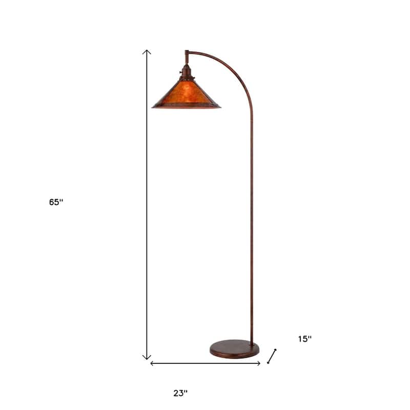 65-Inch Traditional Floor Lamp with Empire Shade for Living Room - 15” x 23” x 65”