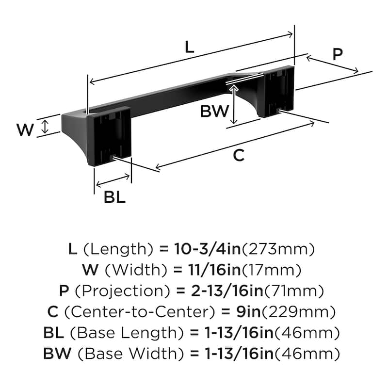 Amerock BH36025 Mulholland 10-3/4" Towel Bar