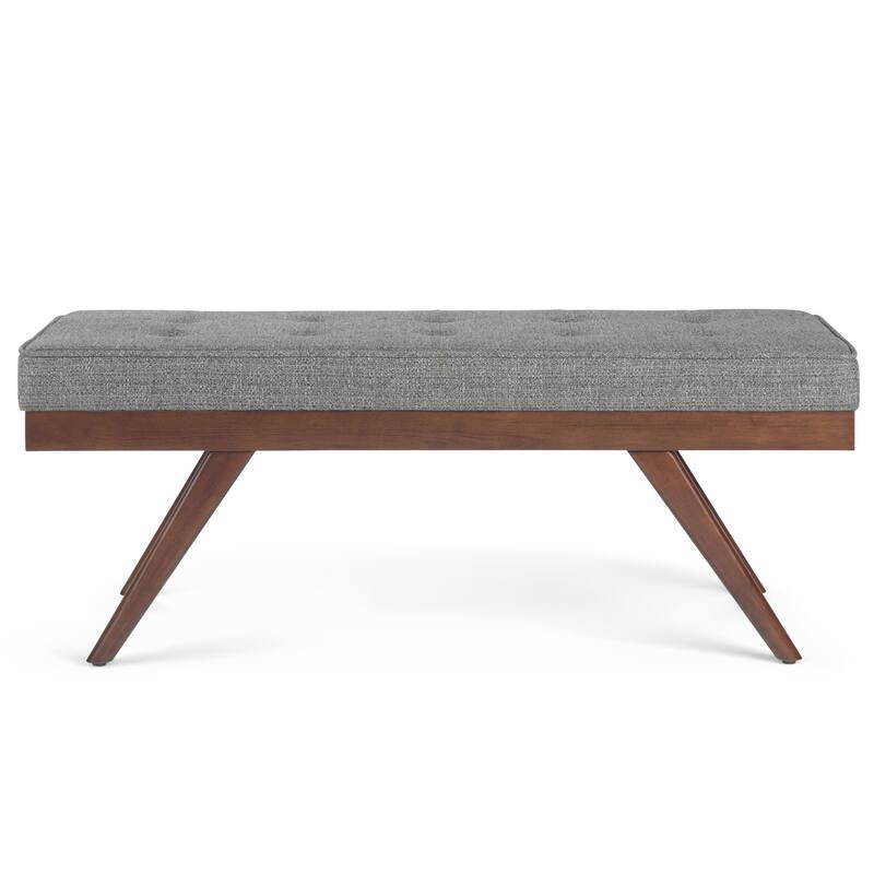 WYNDENHALL Keenan 48 inch Wide Mid Century Modern Rectangle Ottoman Bench