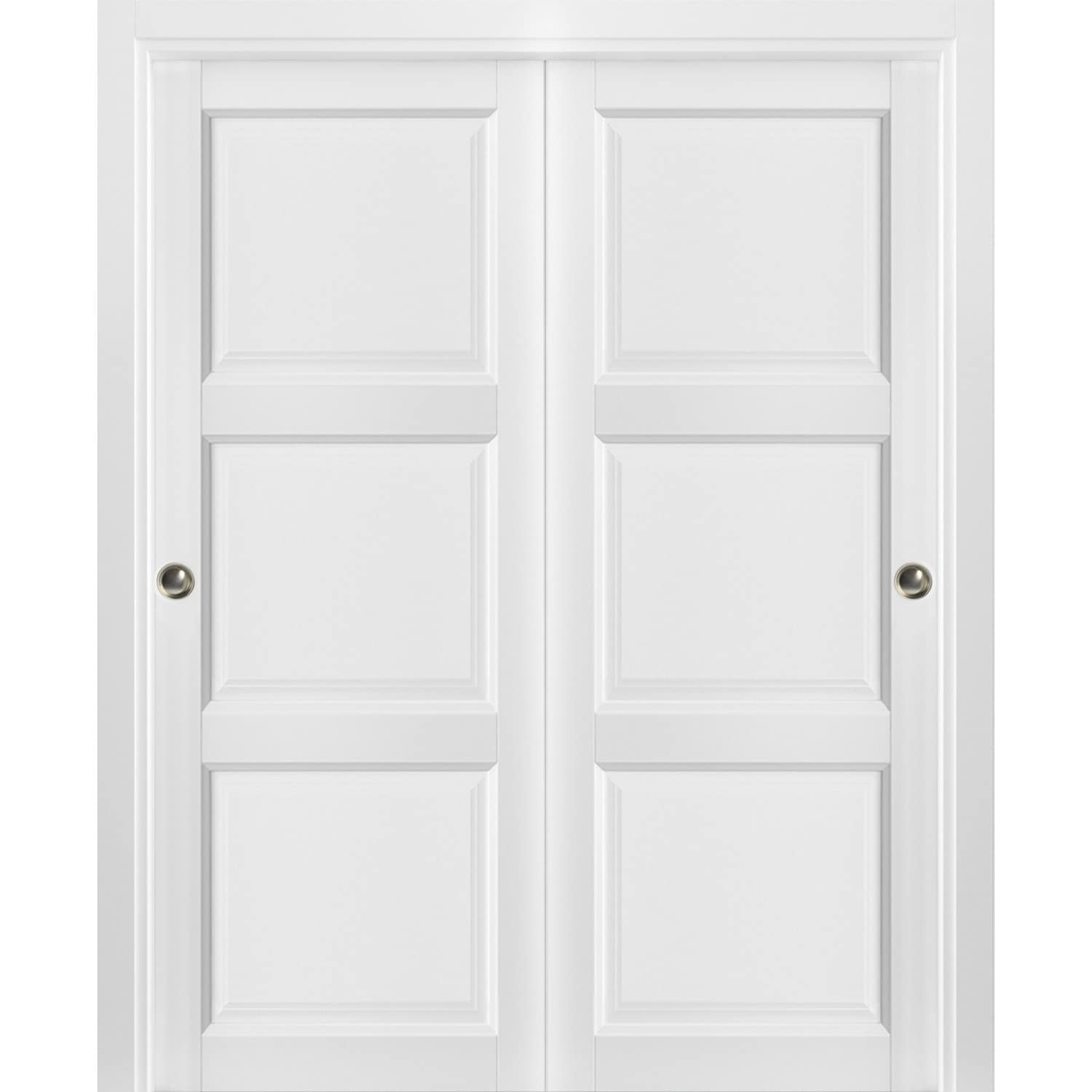Sliding Closet Bypass Doors / Lucia 2661 White Bedroom Door Bathroom Door Pantry Door Interior French Doors Laundry Room Door