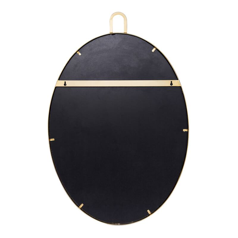Varaluz Stopwatch Oval Powder Room Mirror - Gold