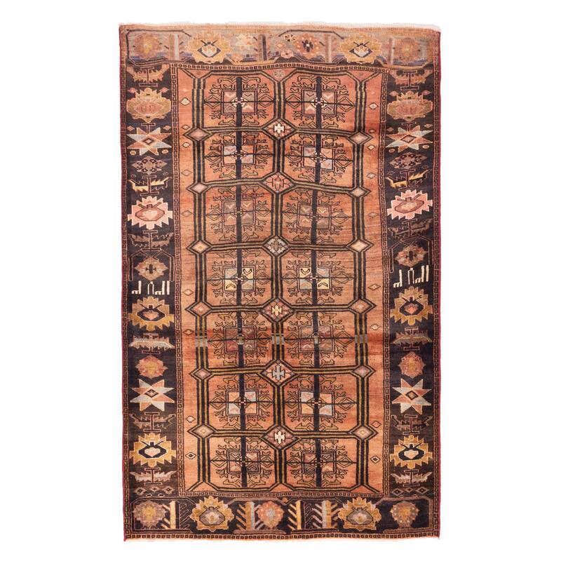 ECARPETGALLERY Hand-knotted Melis Vintage Copper Wool Rug - 4'9 x 7'11